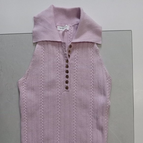 HEARTLOOM ~ Ribbed Knit Collared Tank Top - Picture 5 of 11